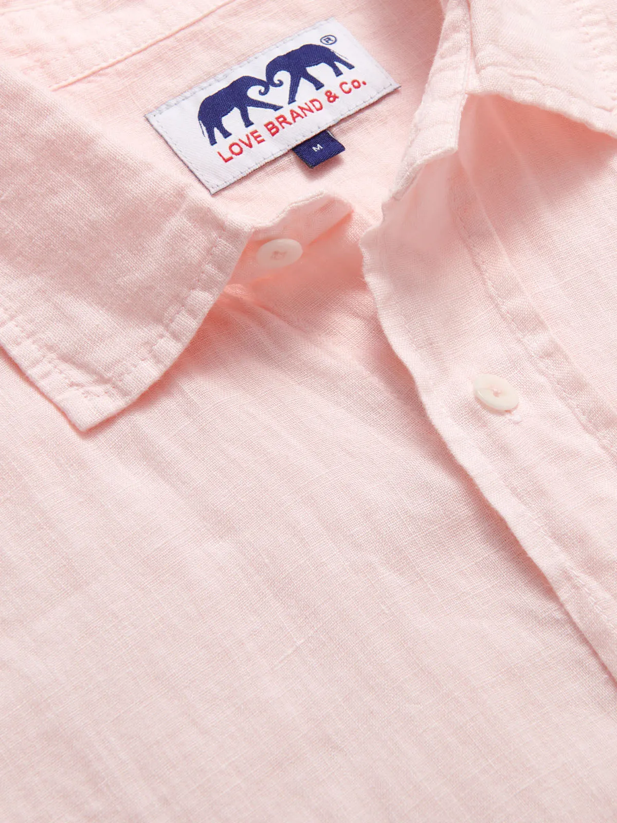 Men's Pastel Pink Abaco Linen Shirt