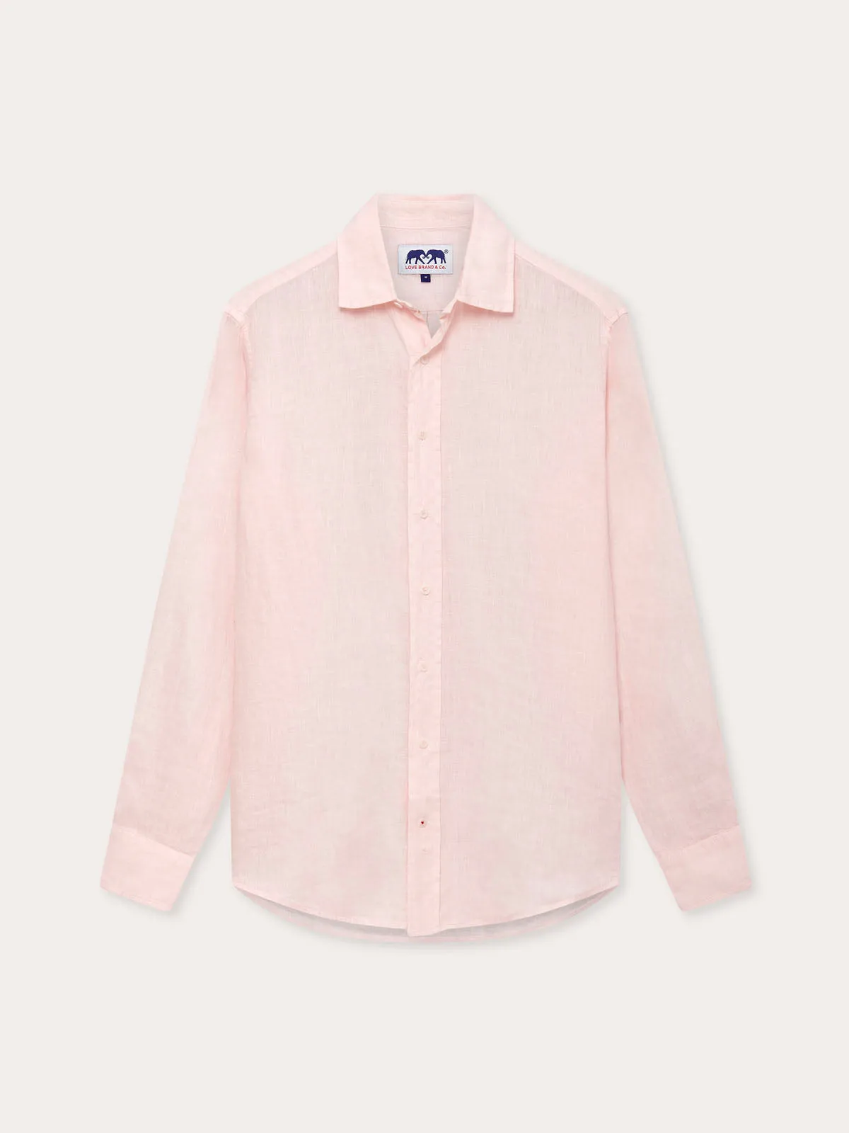 Men's Pastel Pink Abaco Linen Shirt