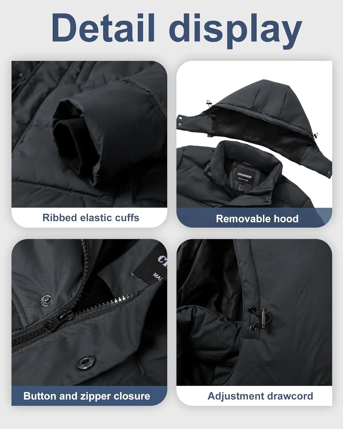 Men's Puffer jacket Waterproof Winter coat Parka jacket Warm & Thicken Ski jackets Snowboard coat