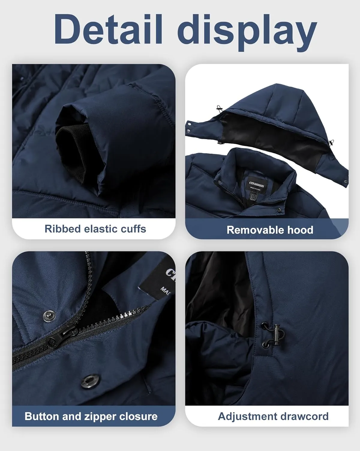Men's Puffer jacket Waterproof Winter coat Parka jacket Warm & Thicken Ski jackets Snowboard coat