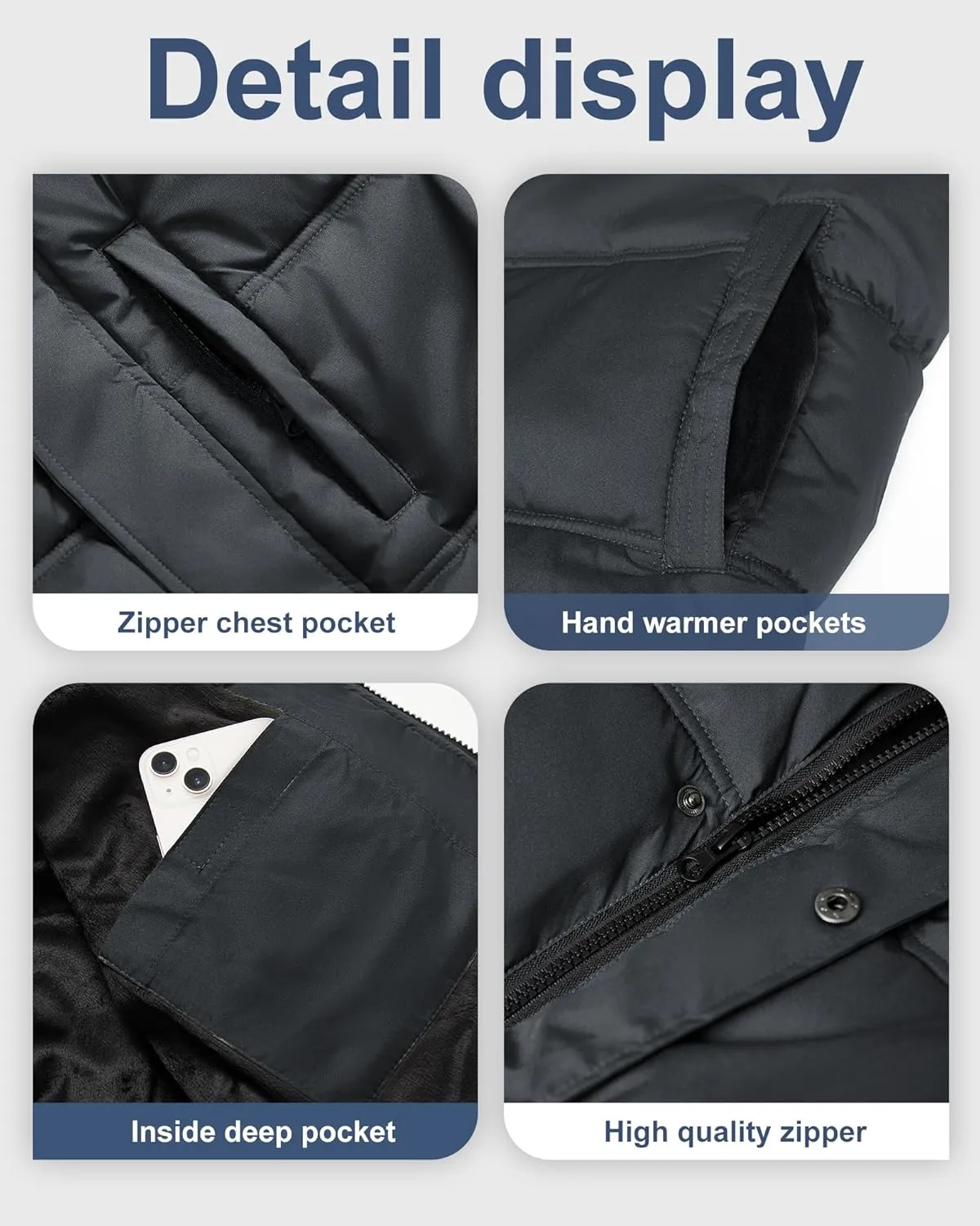 Men's Puffer jacket Waterproof Winter coat Parka jacket Warm & Thicken Ski jackets Snowboard coat