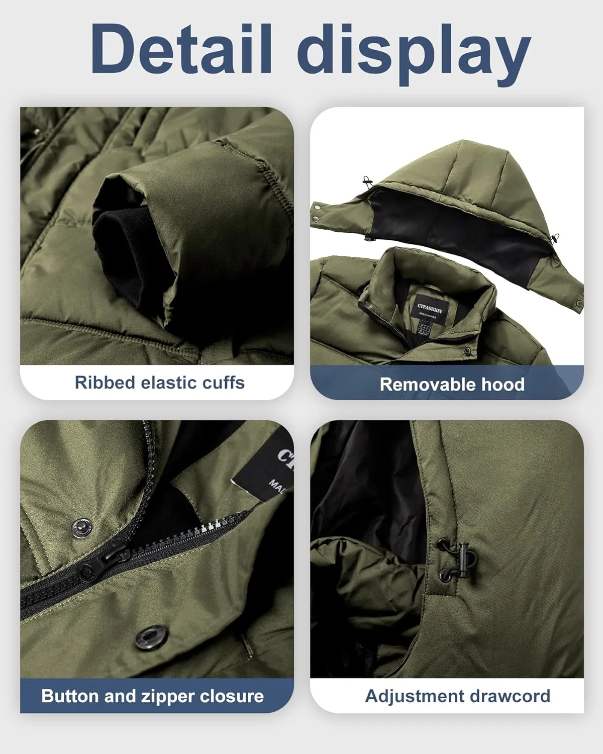 Men's Puffer jacket Waterproof Winter coat Parka jacket Warm & Thicken Ski jackets Snowboard coat