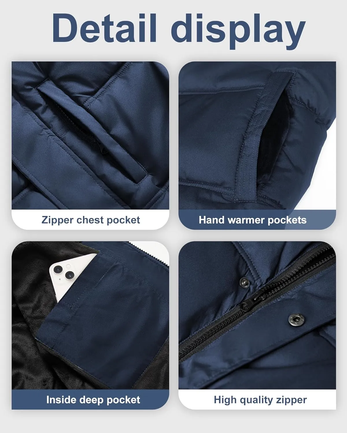 Men's Puffer jacket Waterproof Winter coat Parka jacket Warm & Thicken Ski jackets Snowboard coat