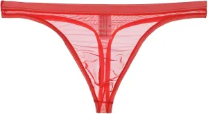 Mens Ransparent Thong Thin Mesh Sexy Underwear Birthday Basket Men
