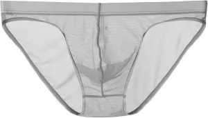 Mens Ransparent Thong Thin Mesh Sexy Underwear
