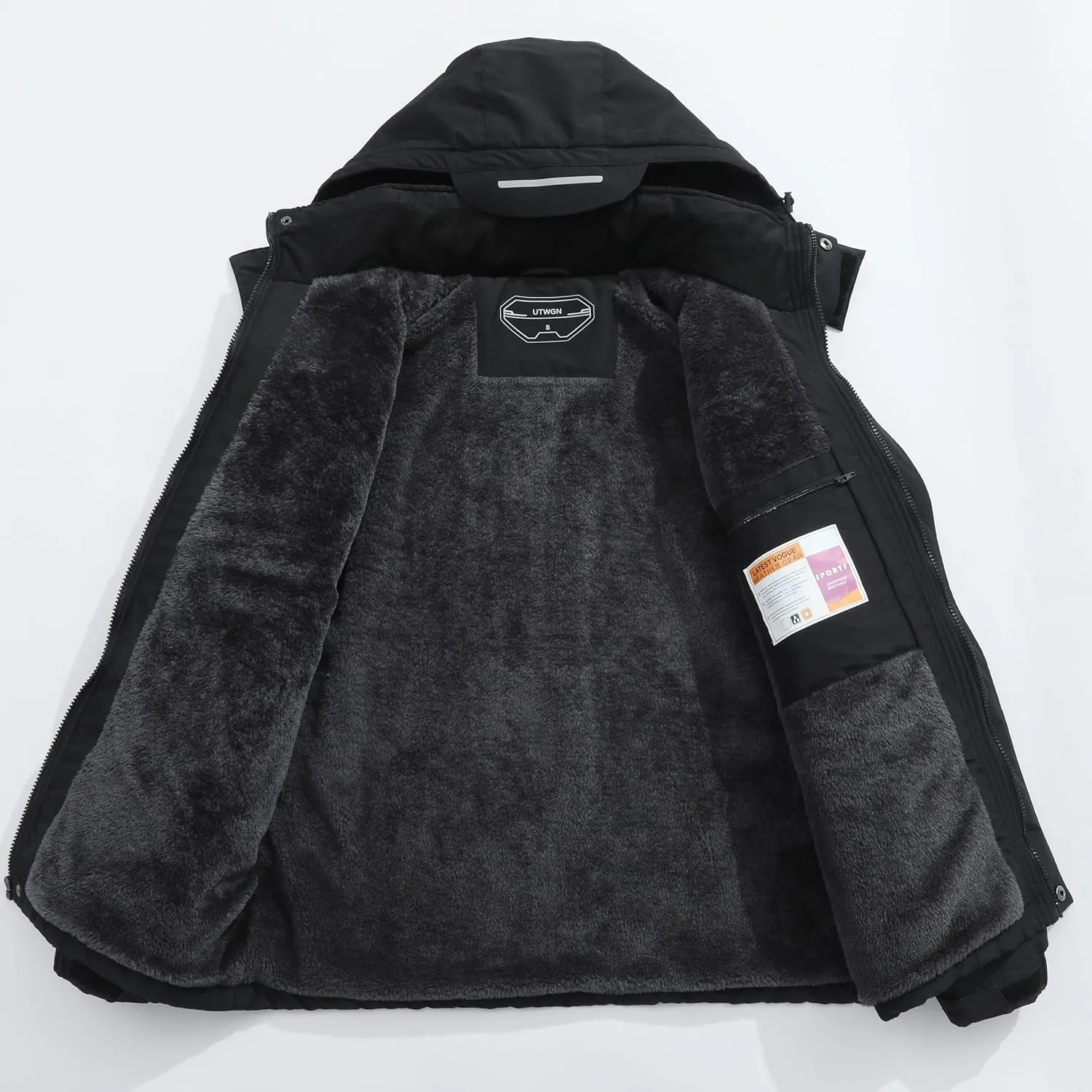 Men's Ski Jacket Winter Warm Snow Coat Waterproof Windbreaker Hooded Work Outerwear Snowboarding Jackets