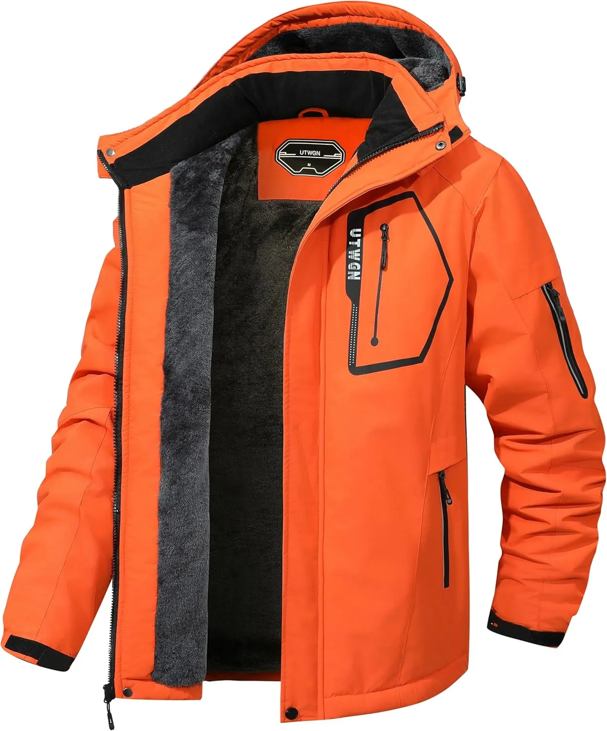Men's Ski Jacket Winter Warm Snow Coat Waterproof Windbreaker Hooded Work Outerwear Snowboarding Jackets