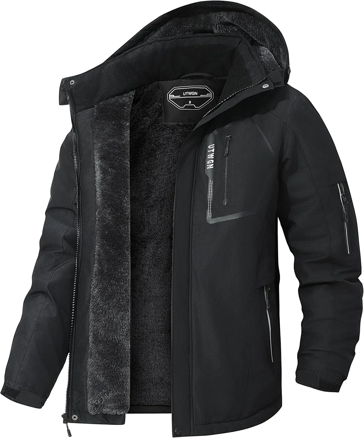 Men's Ski Jacket Winter Warm Snow Coat Waterproof Windbreaker Hooded Work Outerwear Snowboarding Jackets