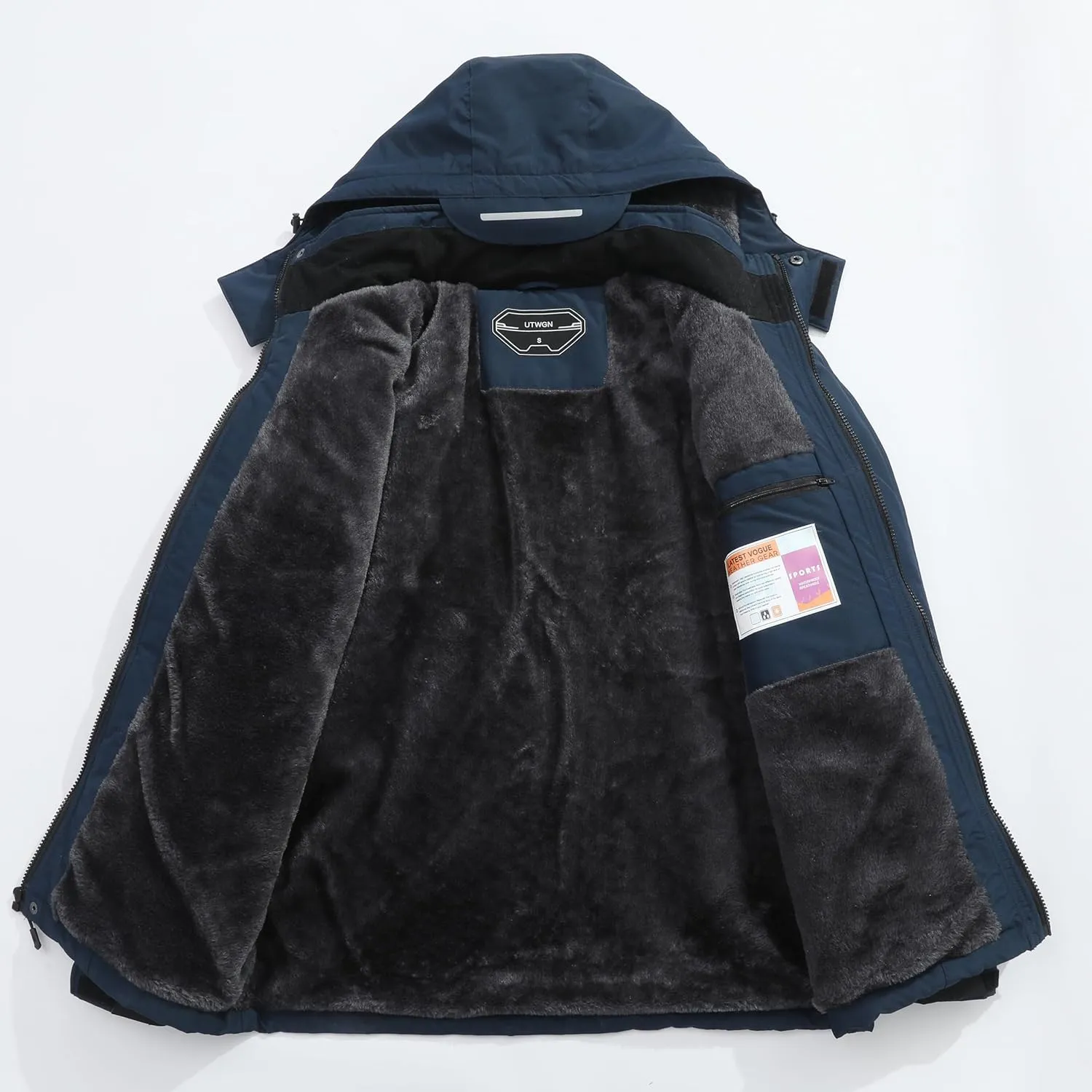 Men's Ski Jacket Winter Warm Snow Coat Waterproof Windbreaker Hooded Work Outerwear Snowboarding Jackets