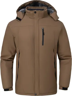 Mens Skiing Jacket Waterproof windproof Rain Jackets with Hood