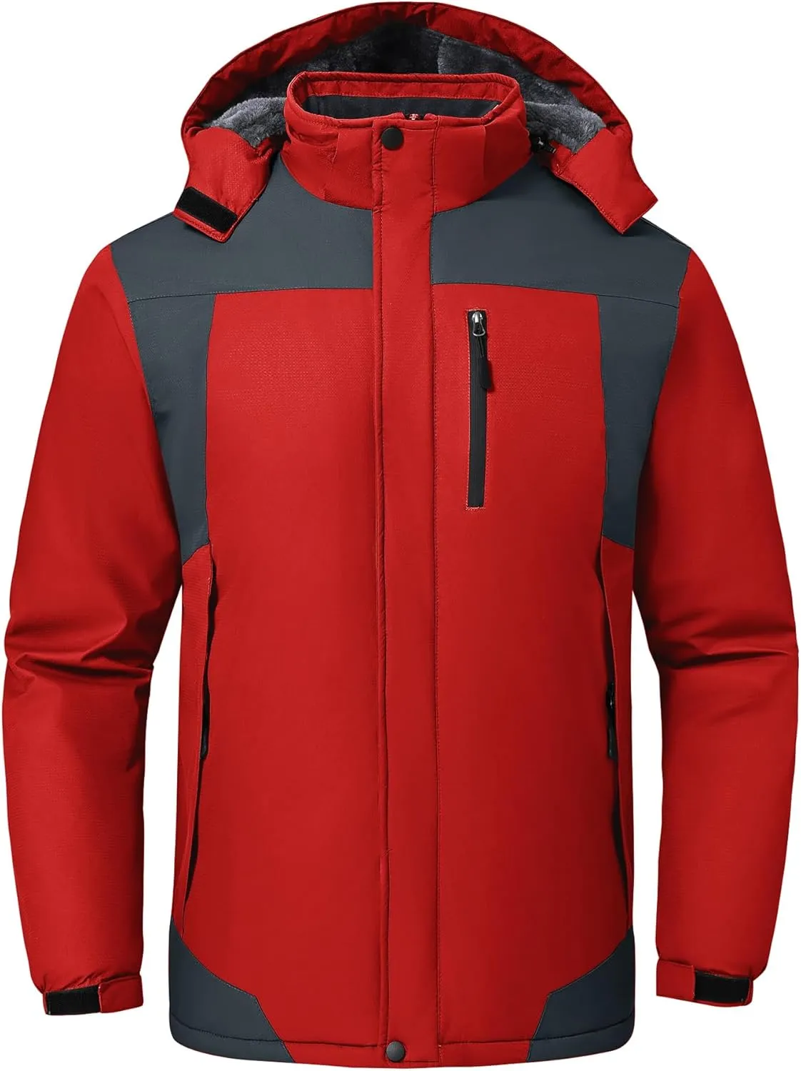 Mens Skiing Jacket Waterproof windproof Rain Jackets with Hood