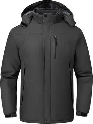 Mens Skiing Jacket Waterproof windproof Rain Jackets with Hood