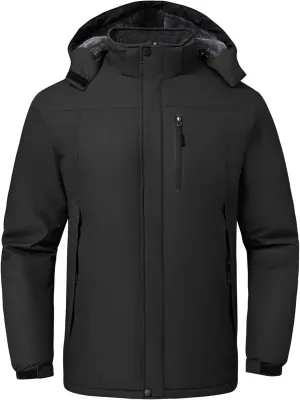 Mens Skiing Jacket Waterproof windproof Rain Jackets with Hood