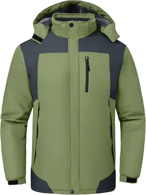 Mens Skiing Jacket Waterproof windproof Rain Jackets with Hood
