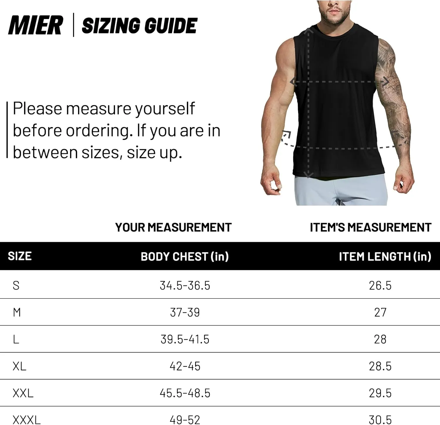 MIER Men's Workout Tank Tops UPF 50  Swim Shirts Quick Dry Running Sleeveless UV Protection Muscle Tees