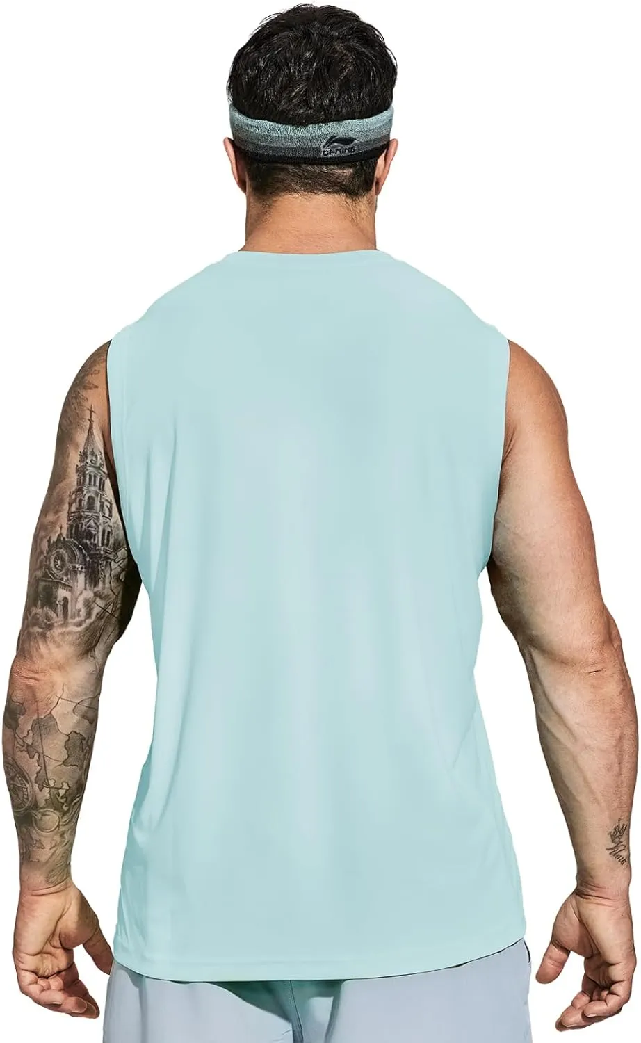 MIER Men's Workout Tank Tops UPF 50  Swim Shirts Quick Dry Running Sleeveless UV Protection Muscle Tees