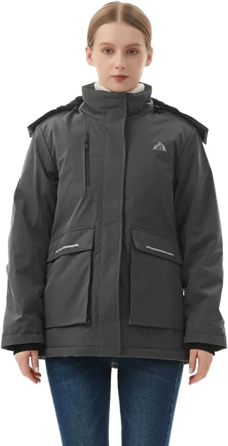 MOERDENG Women's Waterproof Winter Snow Coat Windproof Ski Jacket Hooded Snowboarding Jackets