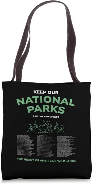National Park Keep Checklist Bucket List All National Parks Tote Bag
