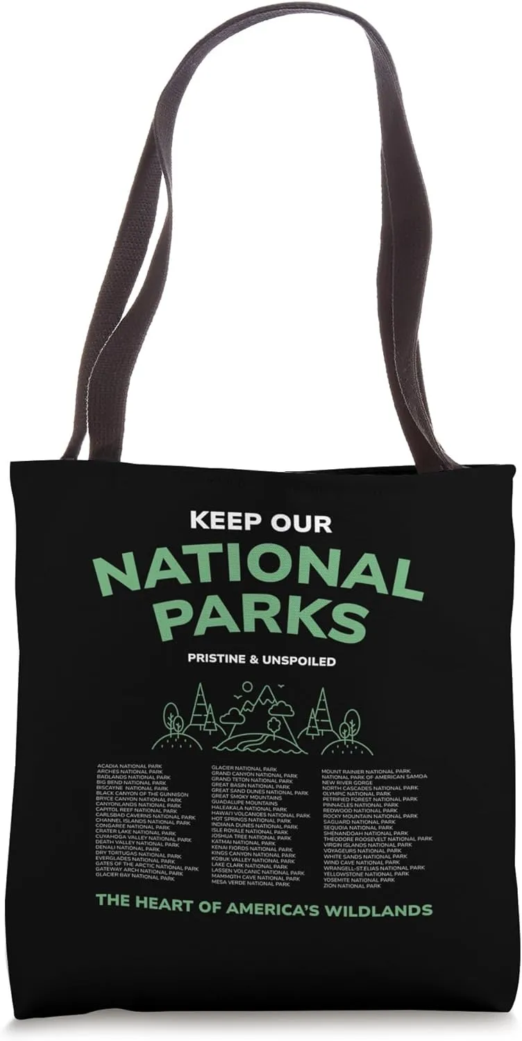 National Park Keep Checklist Bucket List All National Parks Tote Bag