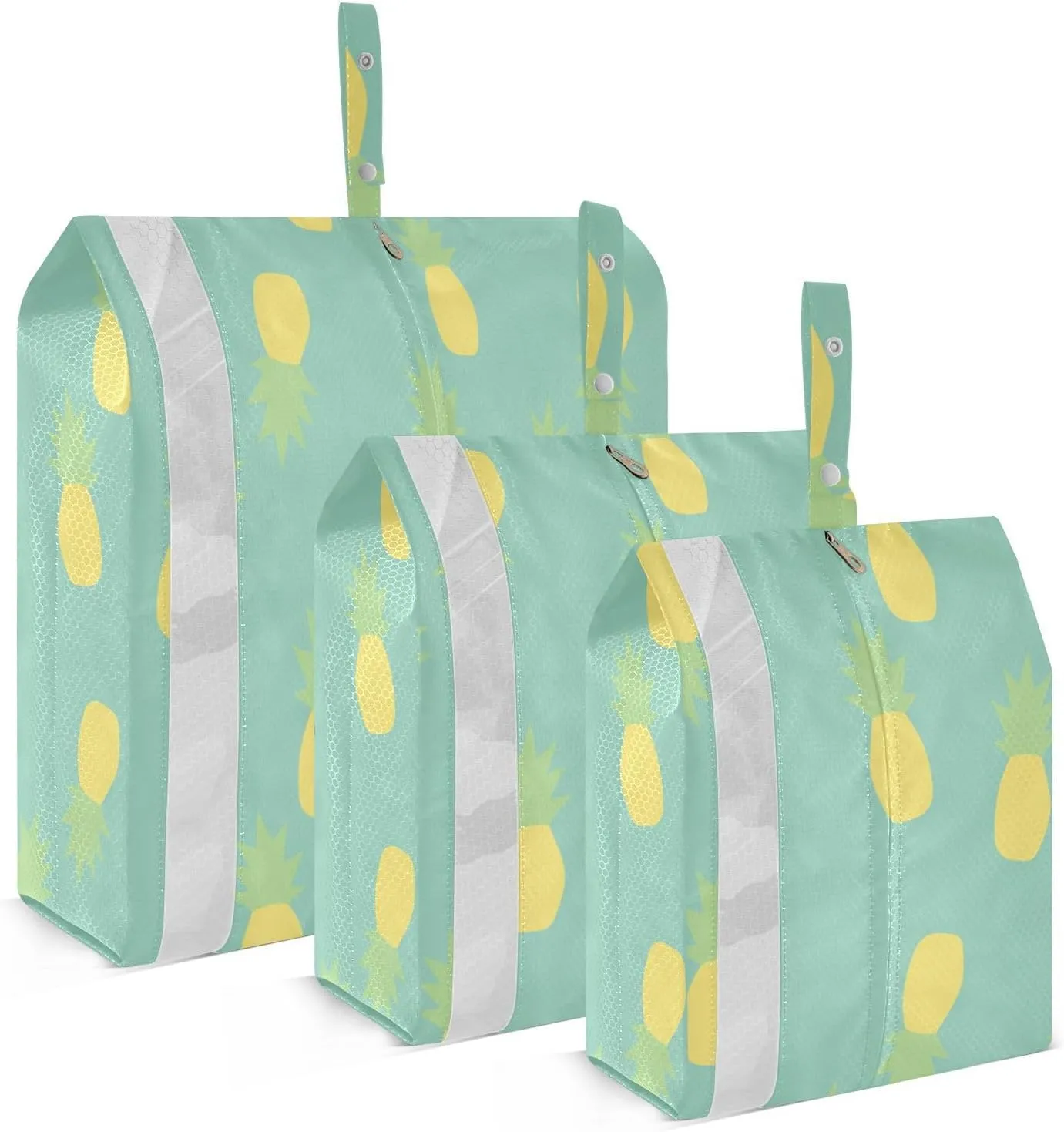 Pineapple 3 Set Travel Packing Cubes For Suitcases, Foldable, Garment Bag Closet Storage, Luggage Space Saver, Luggages Management Personnel