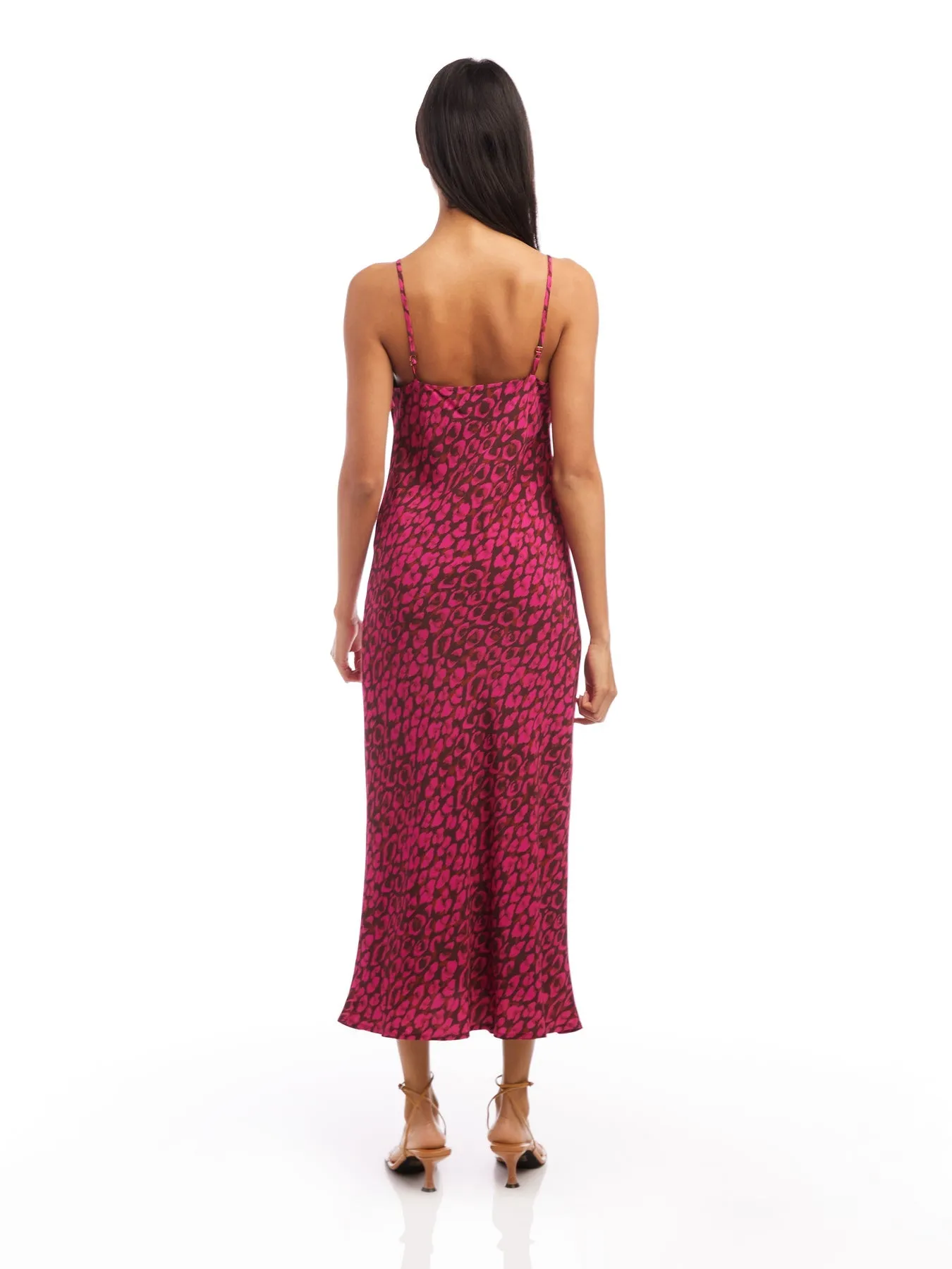 Pink Leopard Midi Dress