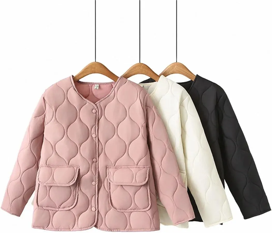 Plus Size Women Parka Autumn Winter Loose Thin Quilted Cotton-Padded Coat