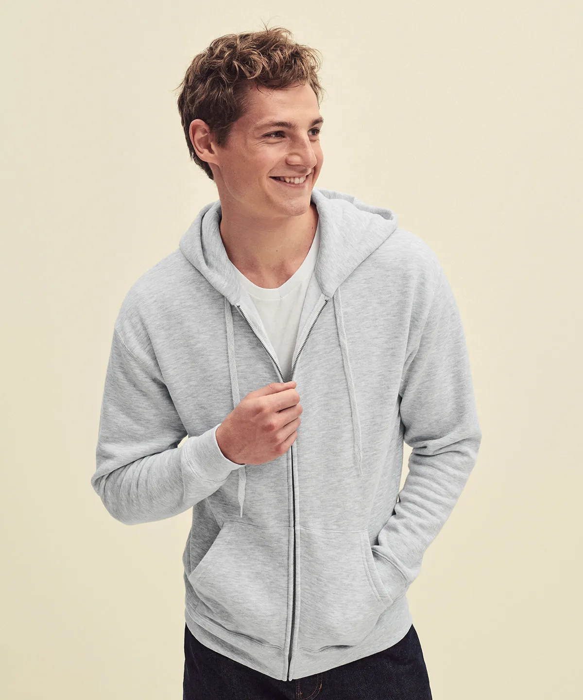 Premium 70/30 hooded sweatshirt jacket | Black