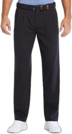 Savane Men's Ultimate Performance Pleated Chino Pants With Expandable Waistband, Non-Iron Fabric, Stretch Lightweight Twill