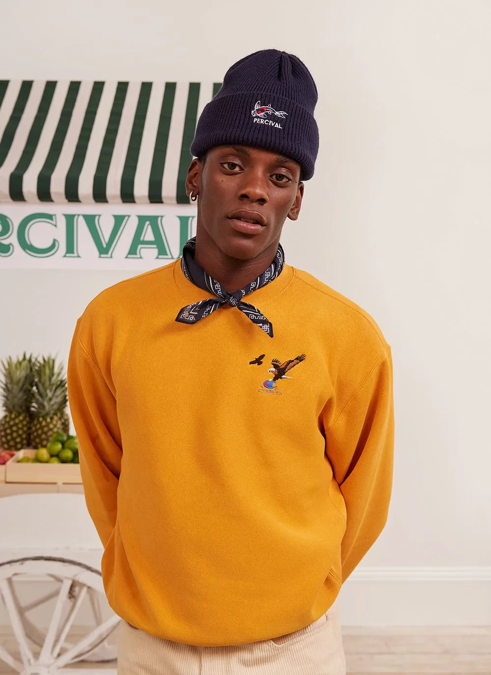 Swooping Eagle Sweatshirt | Champion and Percival | Ochre