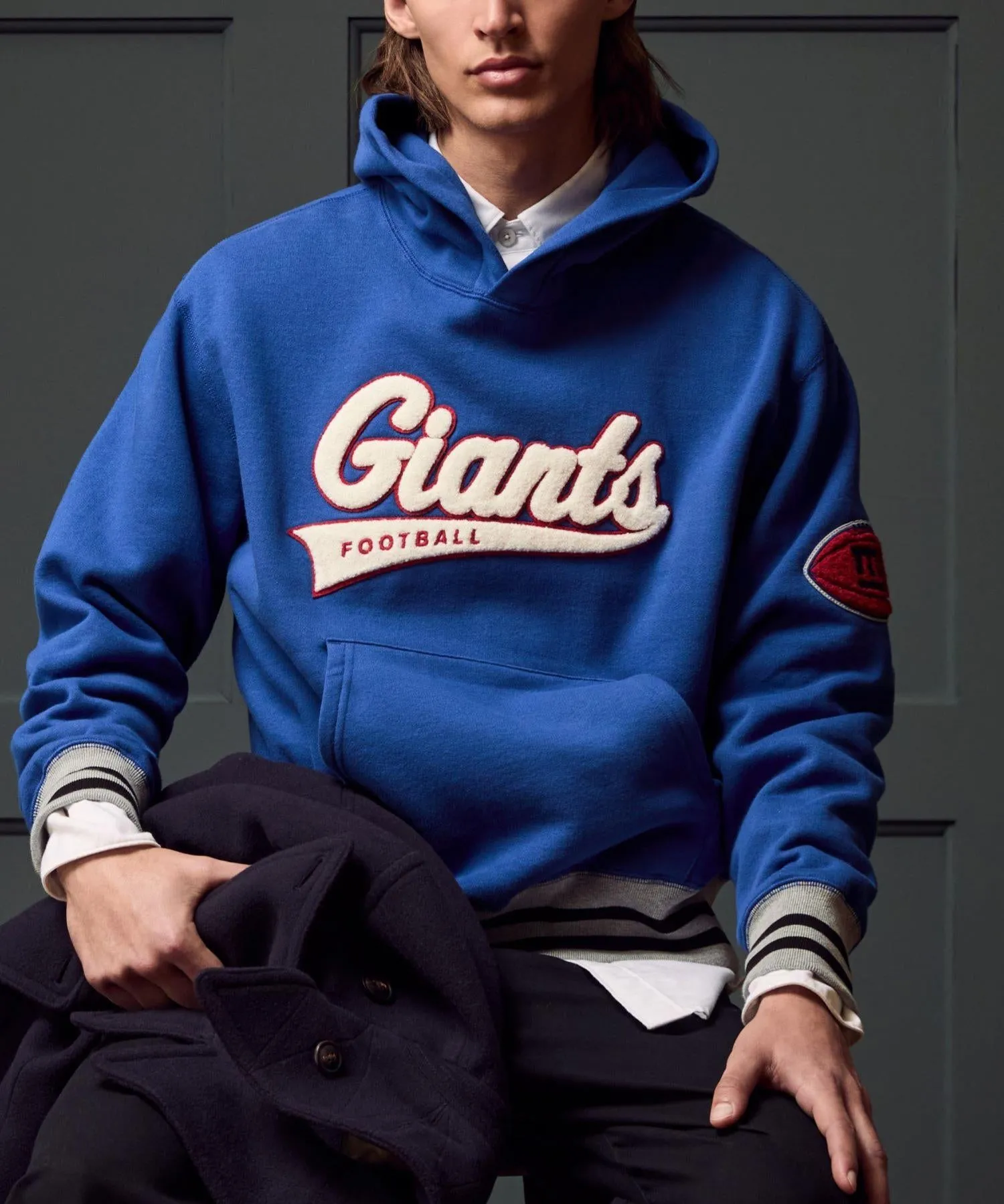 Todd Snyder   NFL by Fanatics Giants Oversized Fleece Hoodie