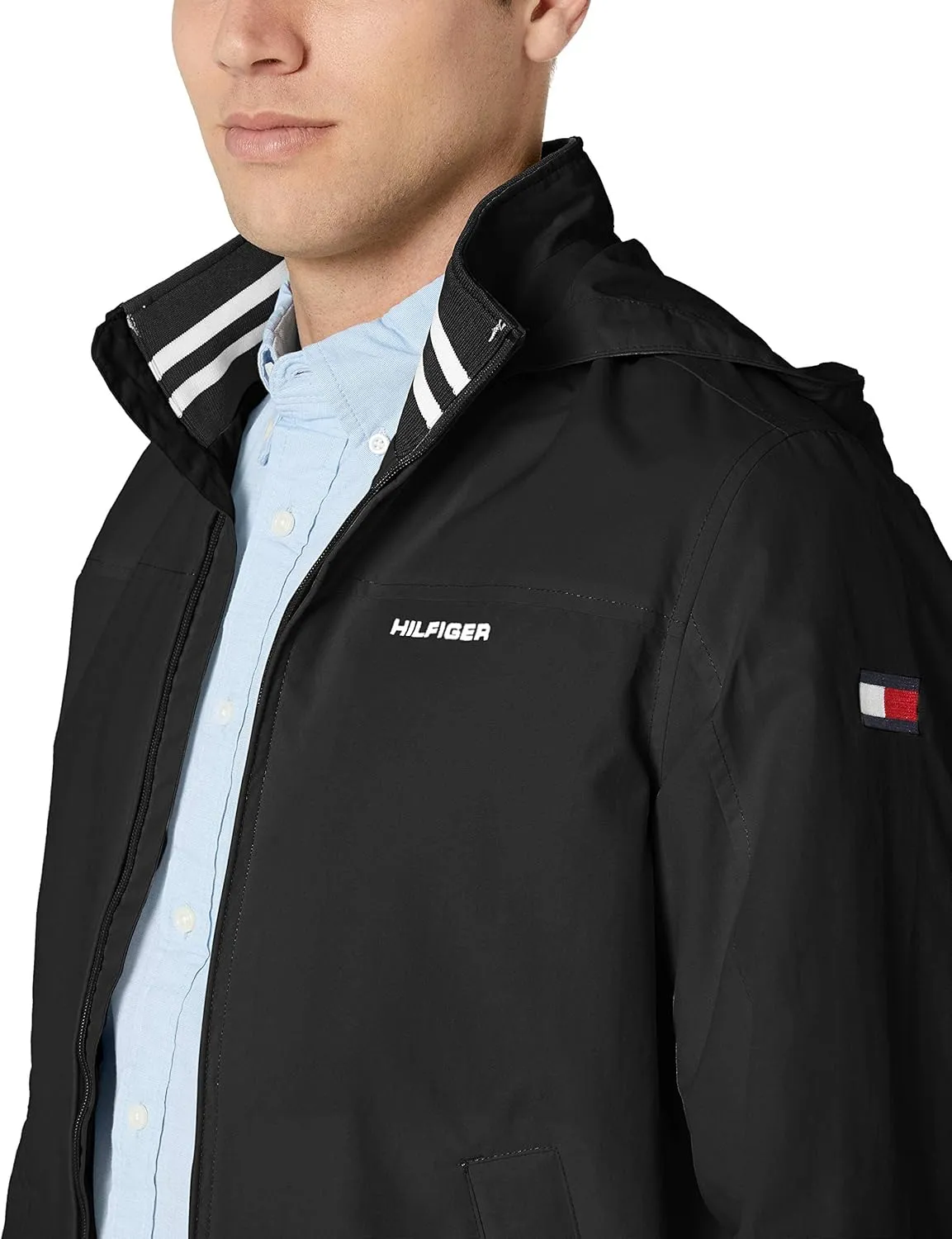 Tommy Hilfiger Men's Lightweight Waterproof Regatta Bomber Jacket