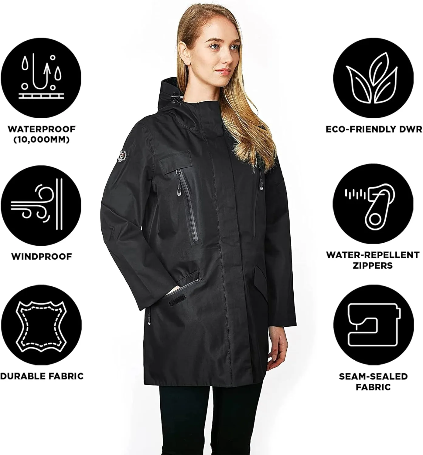 Triple F.A.T. Goose Chelsea Rain Coat Women - Rain Jackets for Women Waterproof - Raincoat Women - Spring Jackets for Women