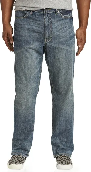 True Nation by DXL Big and Tall Relaxed-Fit Stretch Jeans, Cali Cool
