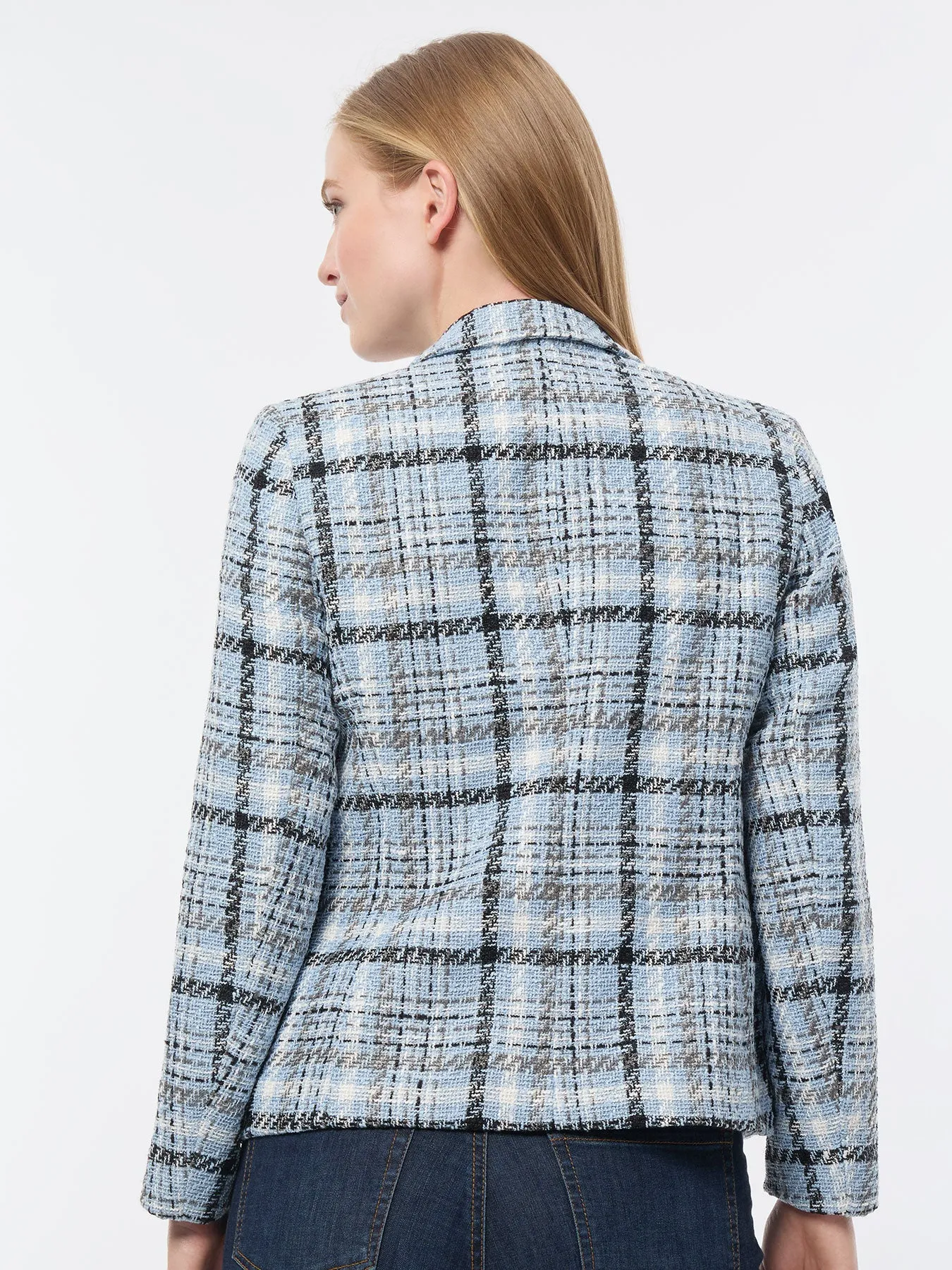 Tweed Faux Double-Breasted Jacket