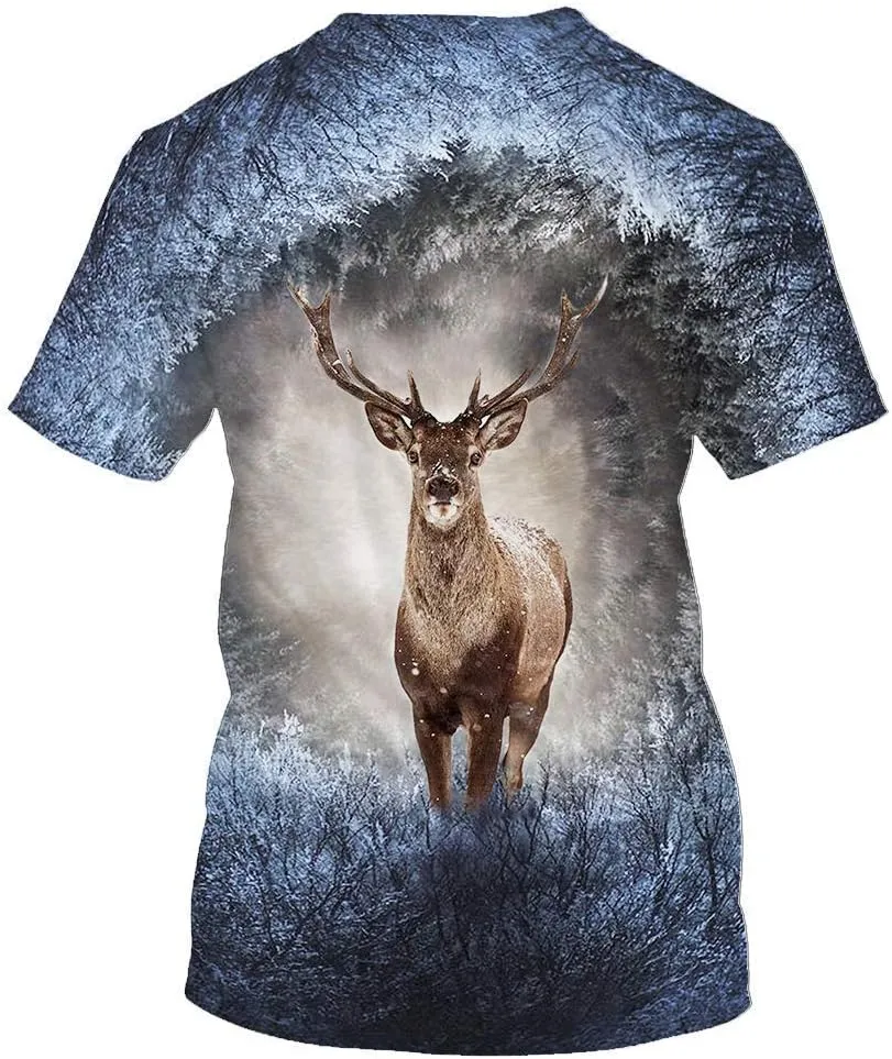 Unisex 3D Printed Cool Fishing T-Shirts Summer Casual Novelty Crewneck Short Sleeves Tees