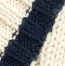 Varsity Cable Knit Cotton Sweater