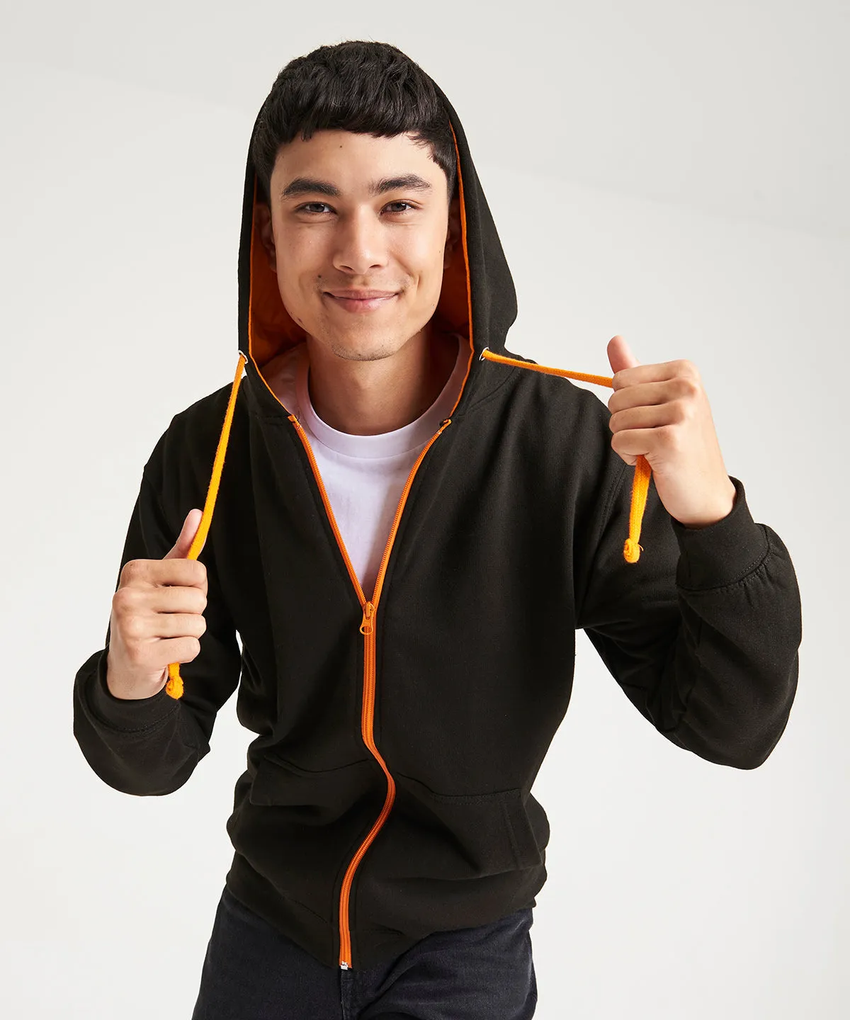 Varsity zoodie | Jet Black/Fire Red