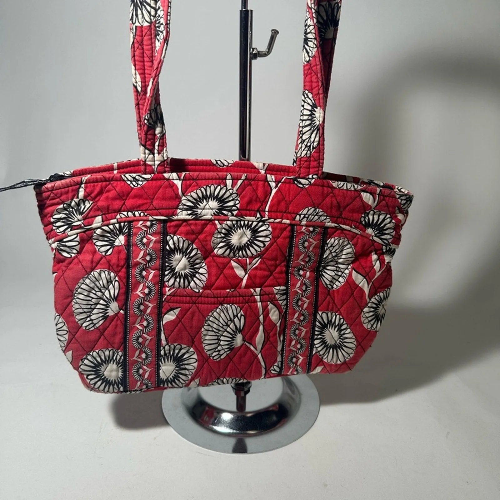 Vera Bradley Vibrant Red and White Floral Shoulder Bag