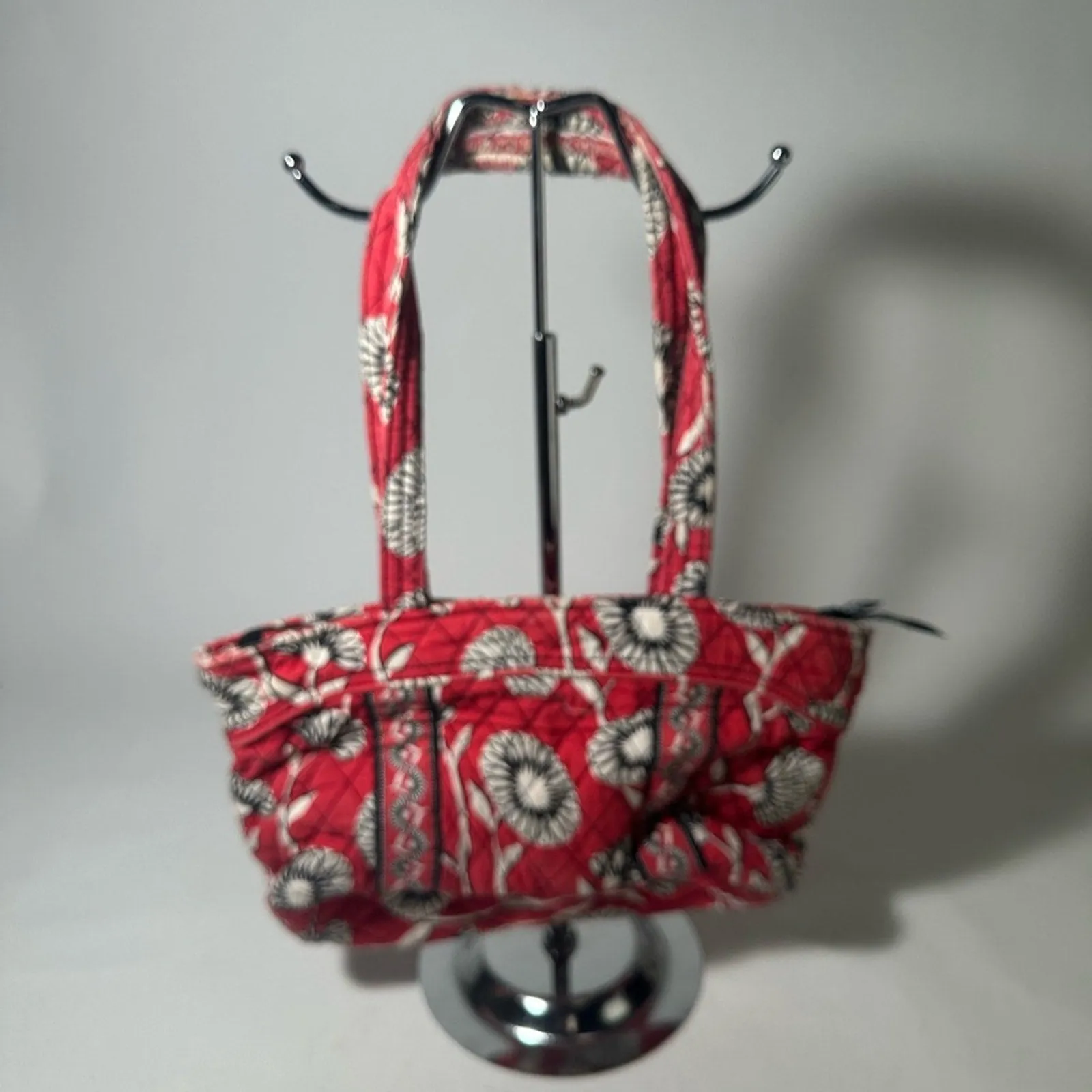 Vera Bradley Vibrant Red and White Floral Shoulder Bag