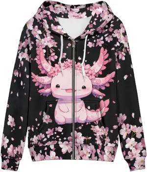 Womens Hoodies Zip Up Lightweight Long Sleeve Thin Hooded Sweathsirt Trendy Jacket
