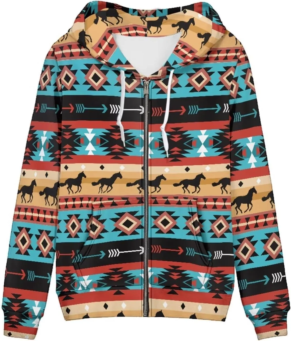 Womens Hoodies Zip Up Lightweight Long Sleeve Thin Hooded Sweathsirt Trendy Jacket
