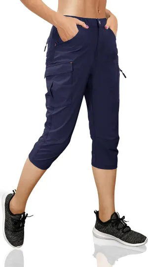Women's Outdoor Hiking Pants With Cargo Pockets - Quick Dry UPF 50  Water-Resistant Athletic Pants for Camping and Workout
