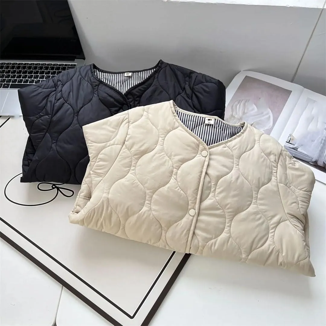 Women's Warm Coat Fall/Winter Thin Solid Color Cotton-Padded Parka