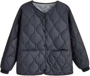 Women's Warm Coat Fall/Winter Thin Solid Color Cotton-Padded Parka