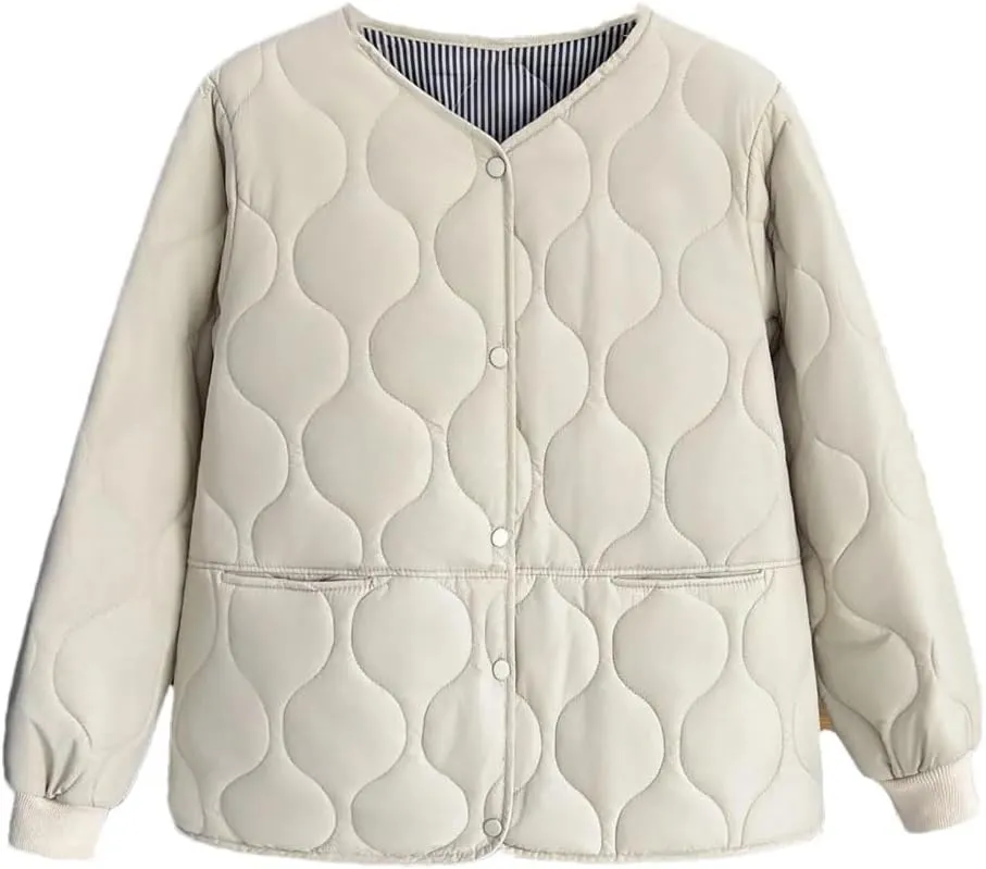 Women's Warm Coat Fall/Winter Thin Solid Color Cotton-Padded Parka