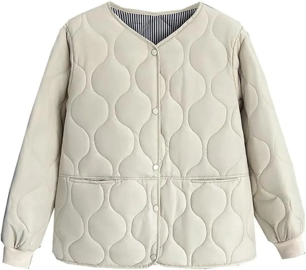Women's Warm Coat Fall/Winter Thin Solid Color Cotton-Padded Parka