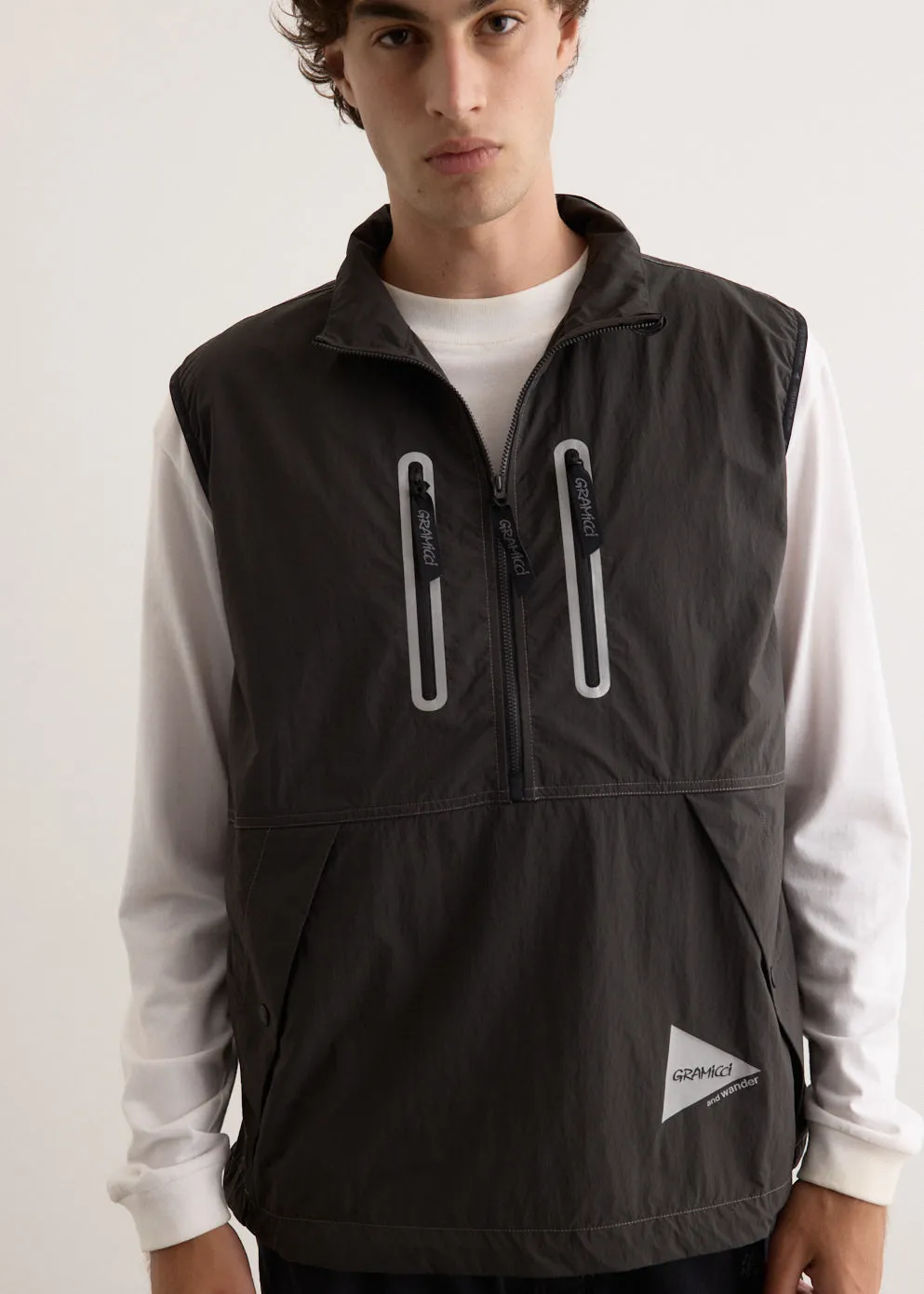 x And Wander Brushed Nylon Vest