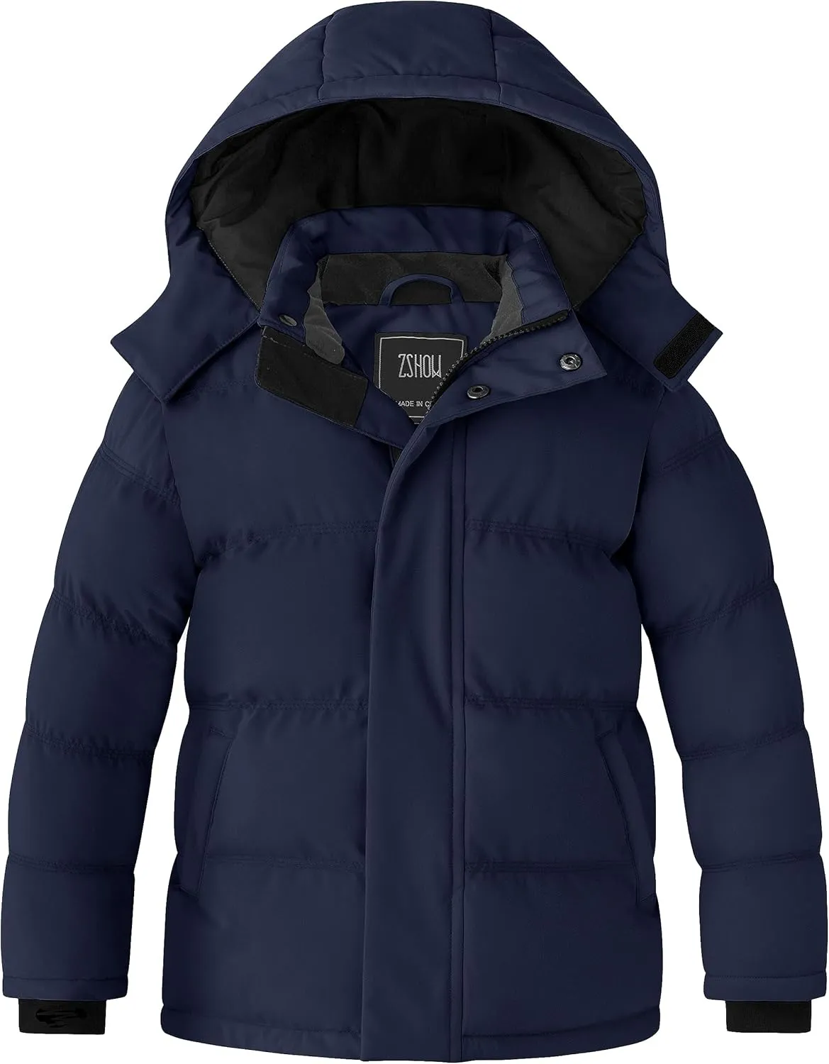 ZSHOW Boys' Winter Coat Waterproof Warm Quilted Puffer Jacket with Removable Hood